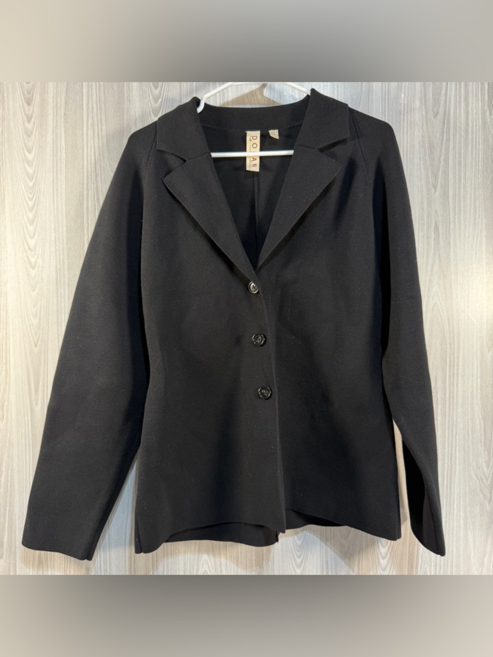 Dolan Anthropologie Sculpted Sweater Blazer 3 Button‎ Black Women’s Sz Medium